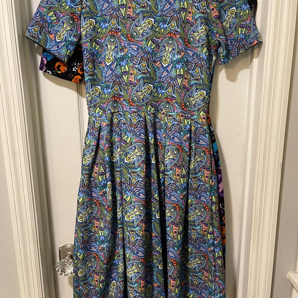 LuLaRoe Multicolor Patterned Dress